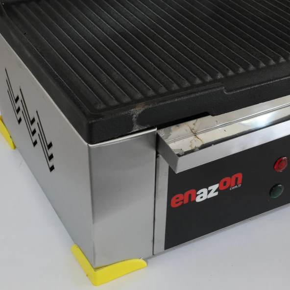 12 Dilim Elektrikli Döküm Tost Makinesi  1550 W. - Döküm 35x24 - 11,75 Kg - İnoks - Sarı - 3