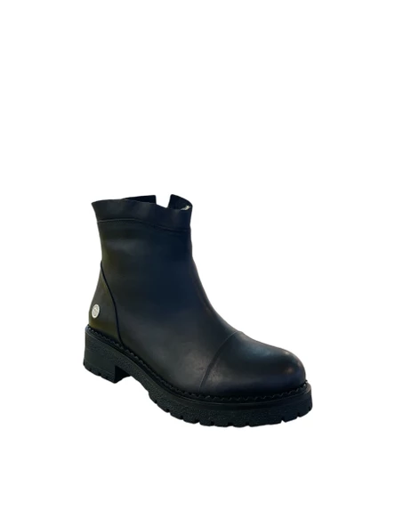 Mammamia D24KB-1400-LX Kadın Casual Topuklu Deri Bot (Kış 24) - 8