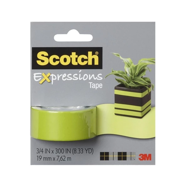 Scotch® C214-Grn ® Renkli Bant Yeşil 19Mmx7,62 M