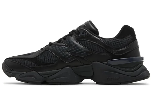 New Balance 9060 Triple Black Leather - 2