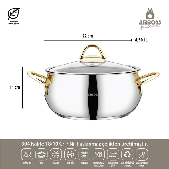 14 Parça Hot Prime İndüksiyon Uyumlu Paslanmaz Çelik Tencere Seti & Çelik Saklama Kabı - Resim 4