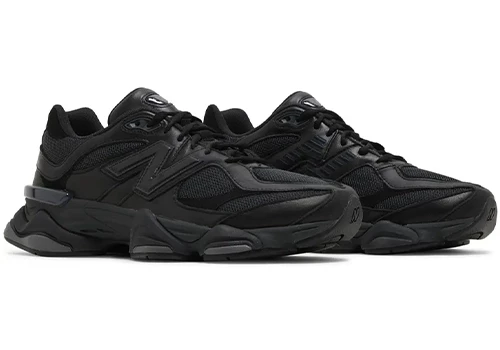 New Balance 9060 Triple Black Leather - 3