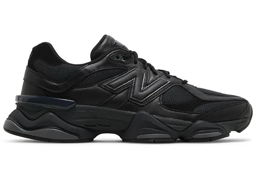 New Balance 9060 Triple Black Leather