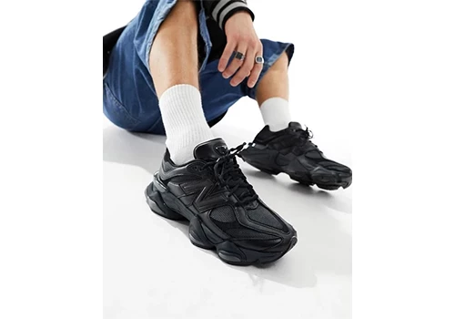 New Balance 9060 Triple Black Leather - 6