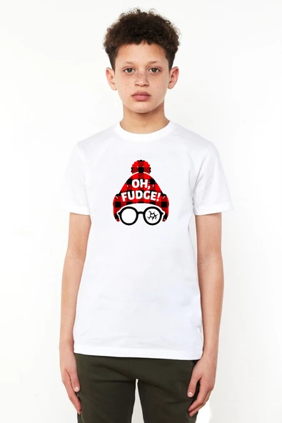 Oh Fudge Christmas Beyaz Çocuk Bisikletyaka Tshirt