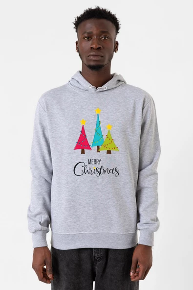 Merry Christmas Grimelanj Erkek Kapşonlu 3ip Sweatshirt