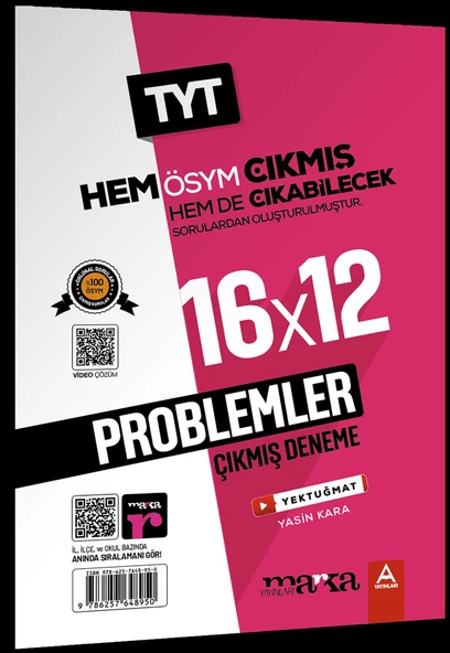 TYT Problemler 16x12 Çıkmış ve Çıkabilecek Denemeler Marka Yayınları ürün görseli 1
