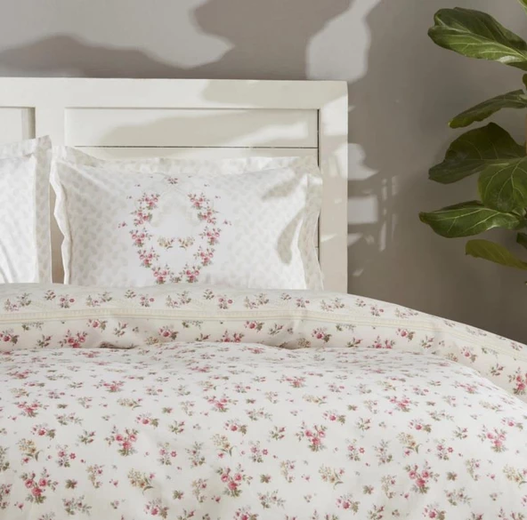 Karaca Home Sonya Fuşya %100 Pamuk Çift Kişilik Nevresim Takımı - 2