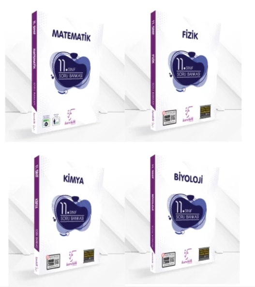 KARE KÖK YAYINLARI 11.SINIF MATEMATİK-FİZİK-KİMYA-BİYOLOJİ SORU BANKASI