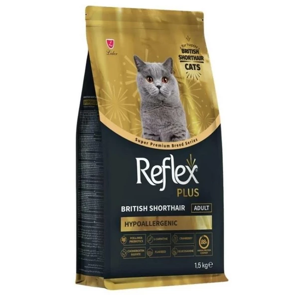 Reflex Plus British Shorthair Tavuklu ve Yetişkin Kedi Maması 1,5 kg