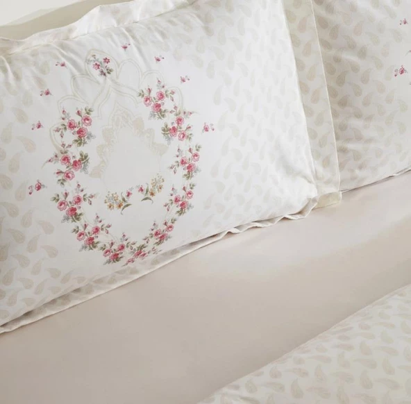 Karaca Home Sonya Fuşya %100 Pamuk Çift Kişilik Nevresim Takımı - 4