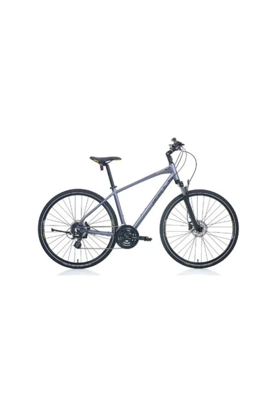 Carraro Sportive 225 HD Fren 24 Vites 28 Jant Şehir Bisikleti Mat Antrasit Siyah Sarı 46 Kadro
