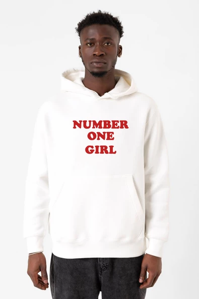 Rose Number One Girl Beyaz Erkek 3ip Kapşonlu Sweatshirt