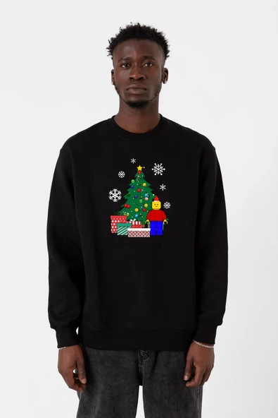 Lego Man Christmas Siyah Erkek 2ip Sweatshirt