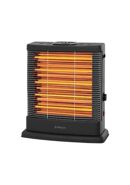 Minisan Maxi MS-2500 Quartz Isıtıcı Siyah 2500 W