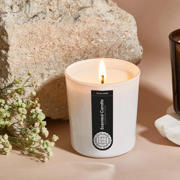 Selka Home - Bliss Cam Tasarım Kokulu Candle Mum - 6