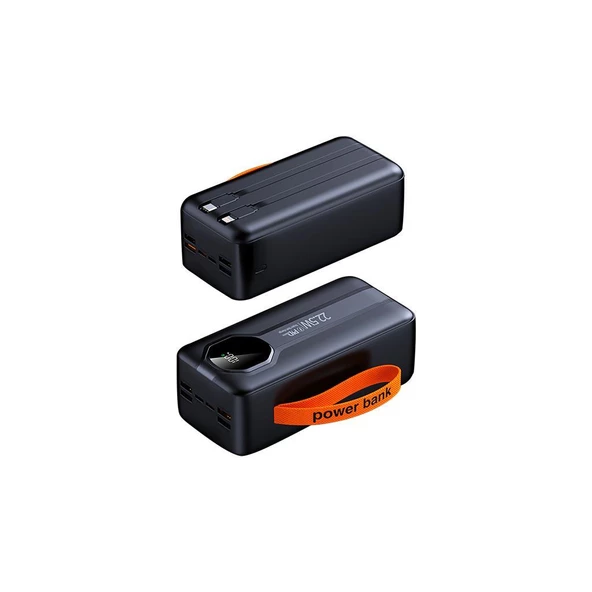 Sunix 50.000 Mah PD 22,5W Hızlı Şarj Kendinden Kablolu Taşınabilir Powerbank PB-80