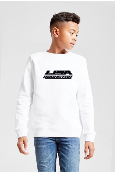 Lisa Rockstar Beyaz Çocuk 2ip Sweatshirt - 1