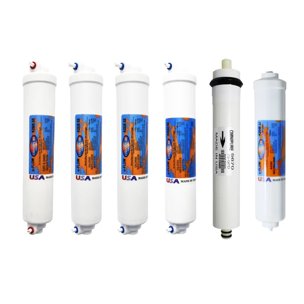 Su Arıtma Cihazları İçin Inline Omnipure K25 Serisi 6'lı Filtre Seti - Amerikan Malı - Yüksek Performans