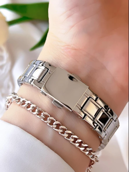 Ferrucci Çelik Kordon 2 Yıl Garantili Yeni Sezon 30 Mt Suya Dayanıklı Kadın Kol Saati BFC.14215.01 - Resim 3