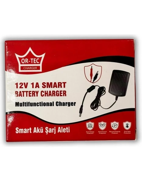 12V 1A Akü Şarj Cihazı Adaptörü Maşalı Pilsan Akülü Araba Uyumlu 3063
