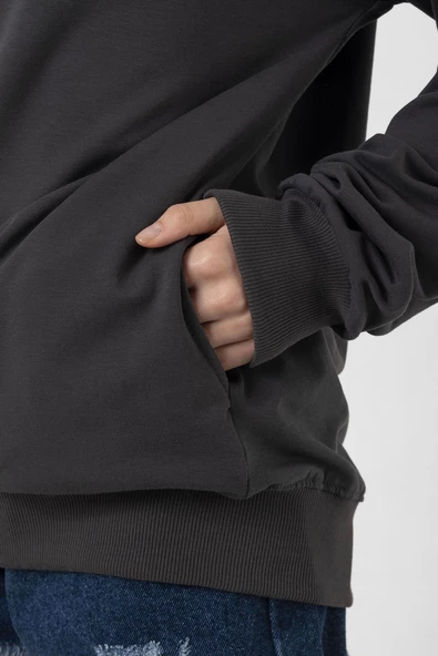 Lisa Rockstar Füme Kadın 2ip Kapşonlu - Resim 6