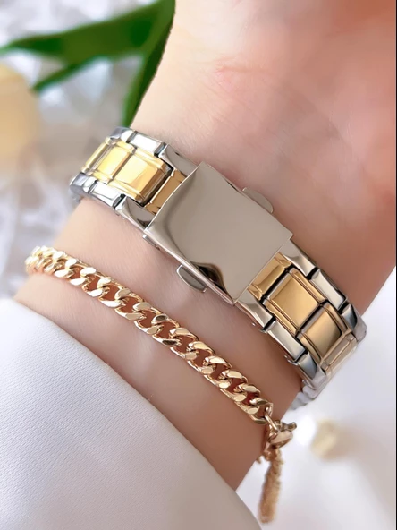 Ferrucci Çelik Kordon 2 Yıl Garantili Yeni Sezon 30 Mt Suya Dayanıklı Kadın Kol Saati BFC.14215.04 - Resim 3