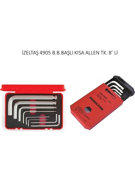 İzeltaş Yuvarlak Başlı Allen Anahtar Takımı 8 Parça 4905007108 - Resim 2