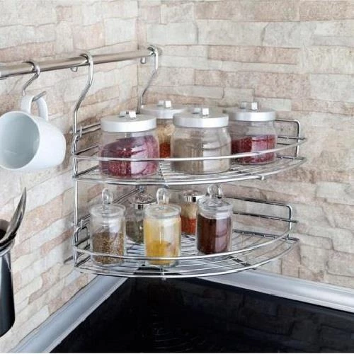 Çağdaş İkili Askılı Köşe Sepeti 32 cm