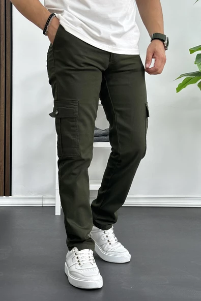 Erkek Yan Cepli Kargo Pantolon Yeşil Edw184 ürün görseli