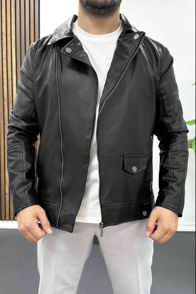 Erkek Kuzey Model Suni Deri Mevsimlik Ceket Edw209 - 2