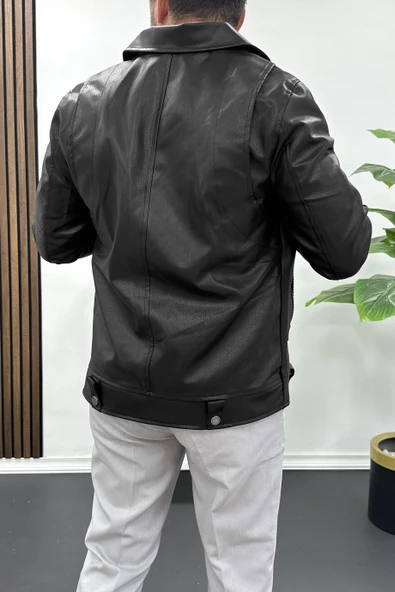 Erkek Kuzey Model Suni Deri Mevsimlik Ceket Edw209 - 3