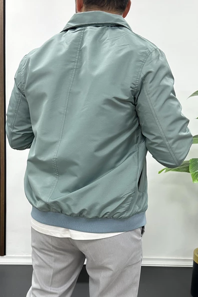 Erkek Gömlek Yaka Mevsimlik Ceket Mavi Edw210 - Resim 3