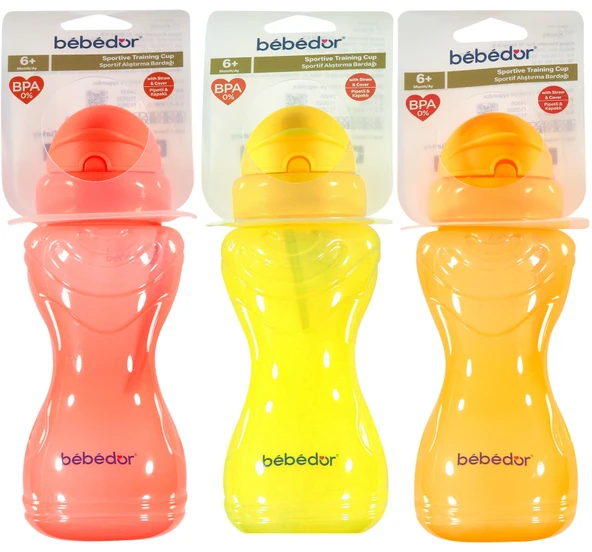 Bebedor Sportif Pipetli Bardak/Alıştırma Bardağı 330ML (Kod:8504) (Seçenekli)