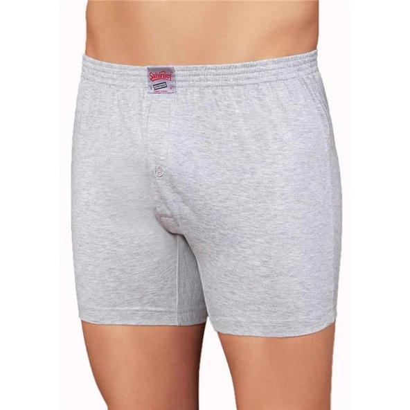 6 Adet Şahinler Erkek Penye Short Boxer Düz Renk ve Desenli E010
