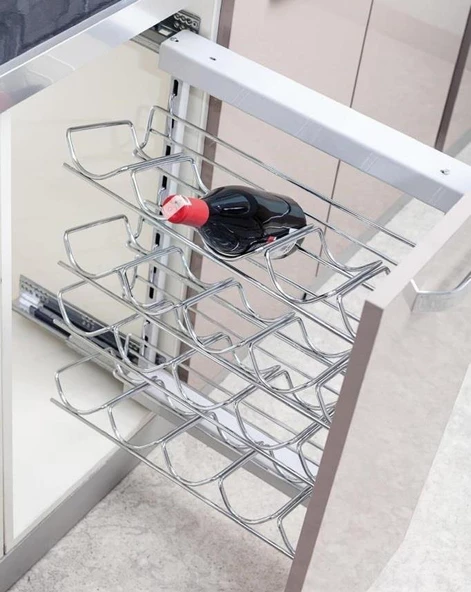 Çağdaş Tezgah Altı Kavanoz ve Şişelik Teleskopik 21 cm - 2