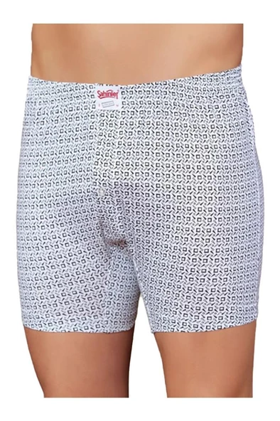 6 Adet Şahinler Erkek Penye Short Boxer Düz Renk ve Desenli E010 - Resim 3