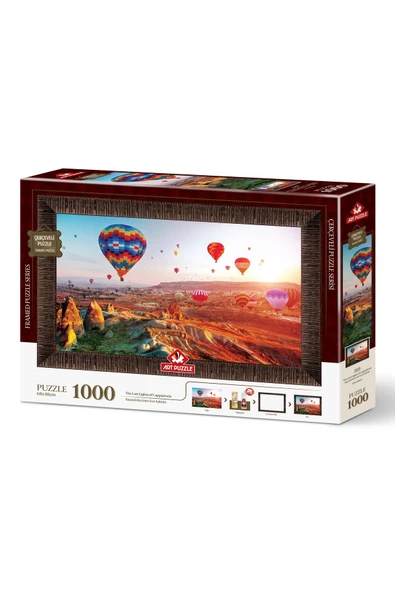 Kapadokya'nın Son Işıkları 1000 Parça Çerçeveli Puzzle