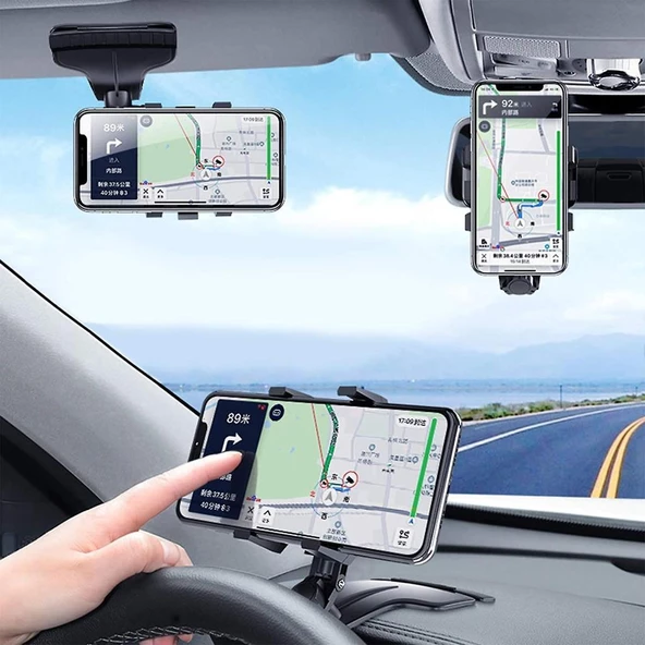 CARUB Telefon Tutucu Torpido Üstü Numaratörlü 360 Derece - 5