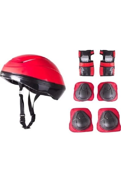 Çocuk Kask Dizlik Dirseklik Koruyucu Set 7 Parça