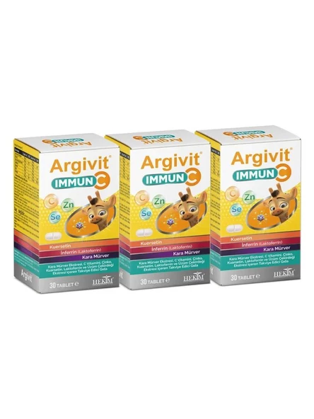Argivit Immun C 30 Tablet 3'Lü PAKET (SKT:11/2025)