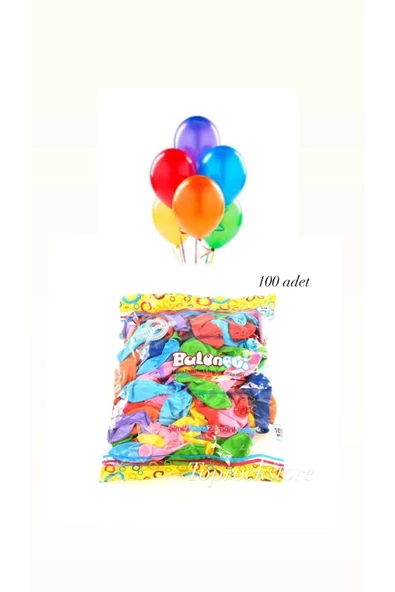 Renkli Balon 100 Adet 10 Inç