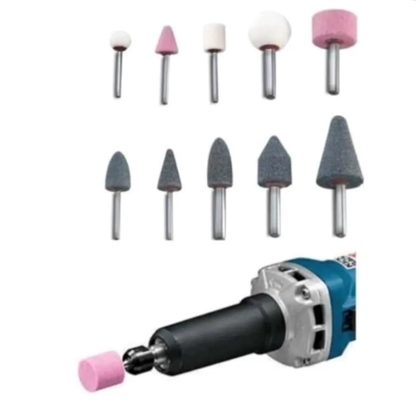 10 Parça Vız Vız Kalıpçı Taşlama Seti Gravür Taşlama Ucu Hobi Seti Gravür Seti Oyma Taşları - 5