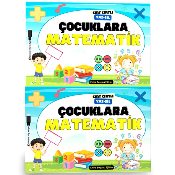 Çocuklara Cırt Cırtlı Matematik YAZ-SİL Kitabı
