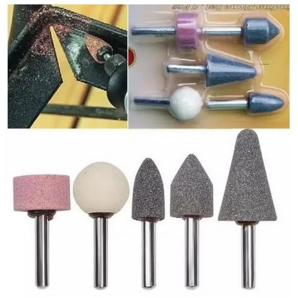 10 Parça Vız Vız Kalıpçı Taşlama Seti Gravür Taşlama Ucu Hobi Seti Gravür Seti Oyma Taşları - 2