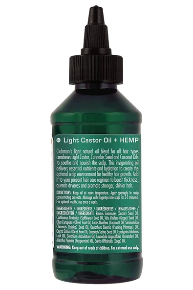 Clubman Pinaud Light Castor Oil + Hemp Saç Bakım Yağı 118ML - 2