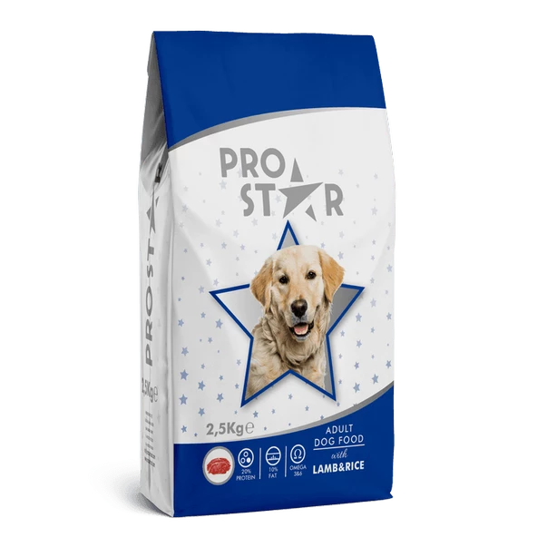 PROSTAR YETİŞKİN KÖPEK MAMASI KUZULU PİRİNÇLİ 2,5 KG