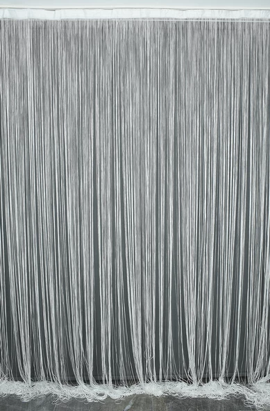 İP ZİNCİR KIRIK BEYAZ RENK EN 100 CM BOY 280 CM HAZIR DÜĞMELERİ DİKİLMİŞ İP PERDE - Resim 2