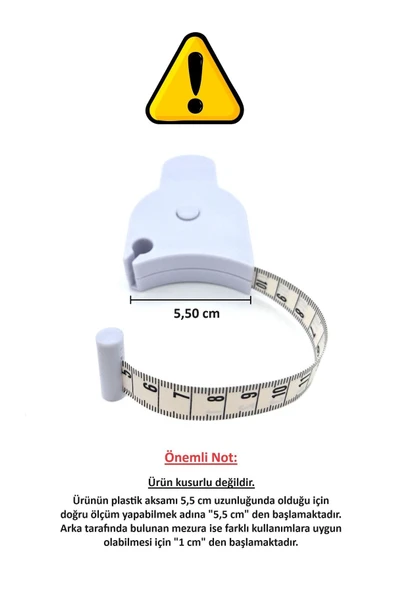 Bel Ölçer Metre Mezro Vücut Boyun Kol Bacak Ölçüm Mezura Bel Çevresi Yağ Ölçer Metre 150cm - 5