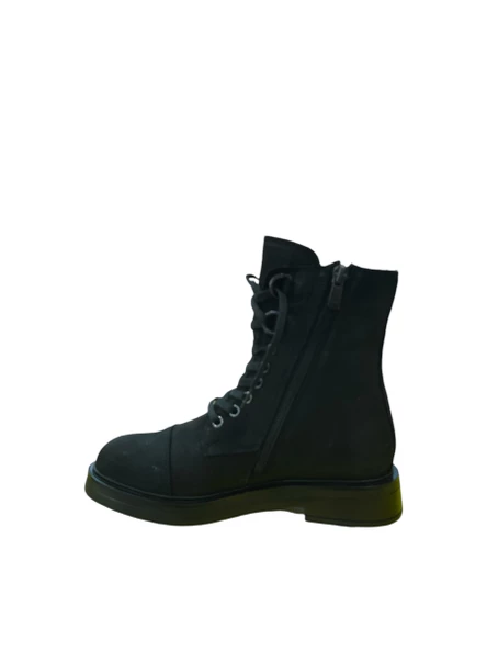 Mammamia 24KB-1565-LX Kadın Casual Deri Nubuk Bot (Kış 24) - 7